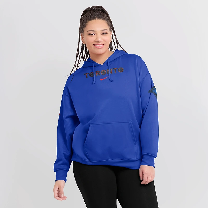 Sweat à capuche Nike Royal Toronto Blue Jays 2024 City Connect Authentic Collection Practice Performance pour femme