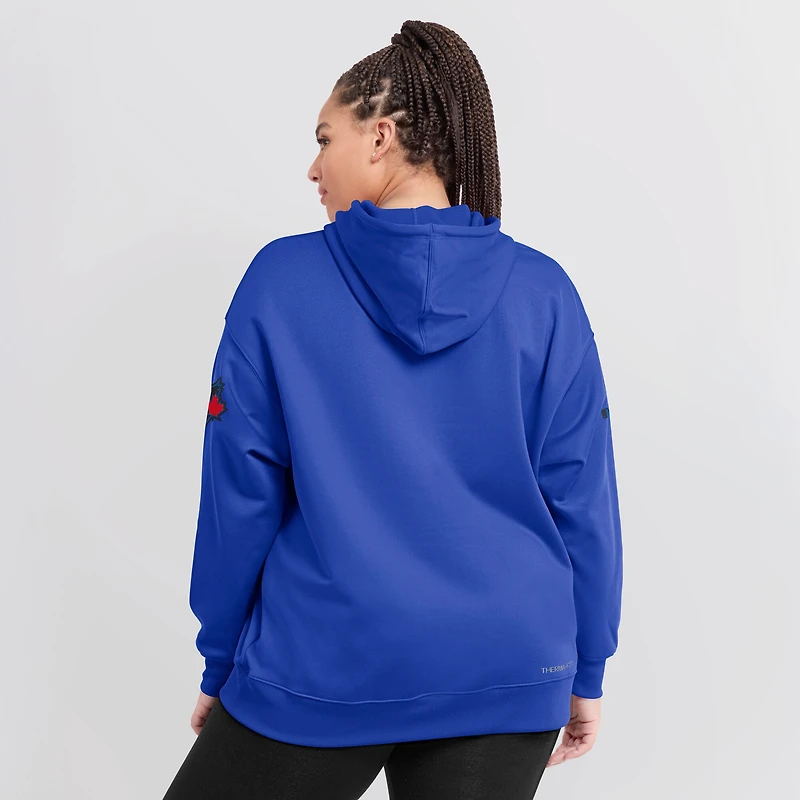 Sweat à capuche Nike Royal Toronto Blue Jays 2024 City Connect Authentic Collection Practice Performance pour femme
