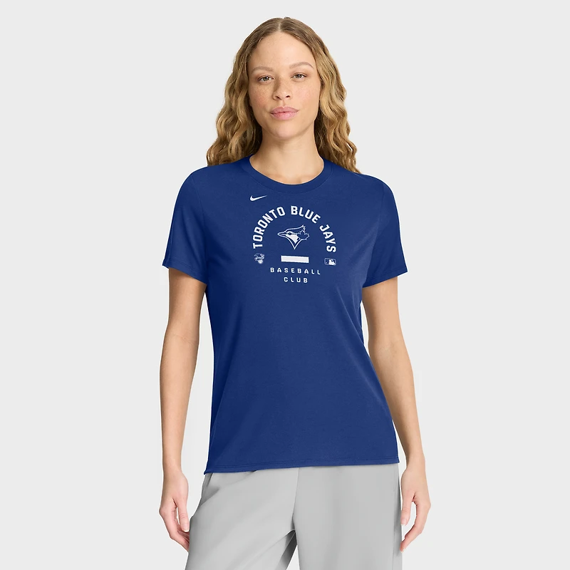 Women's Nike Royal Toronto Blue Jays Authentic Collection Early Work Tri-Blend Dri-FIT T-Shirt