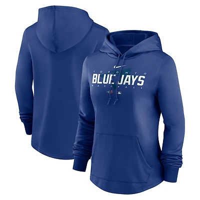 Chandail à capuchon Performance d'avant-match Nike Royal Toronto Blue Jays pour femme