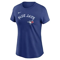 T-shirt Nike pour femme avec nom et numéro de Vladimir Guerrero Jr. Royal Toronto Blue Jays Fuse