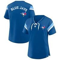 Women's Profile  Light Blue Toronto Jays Lace-Up T-Shirt