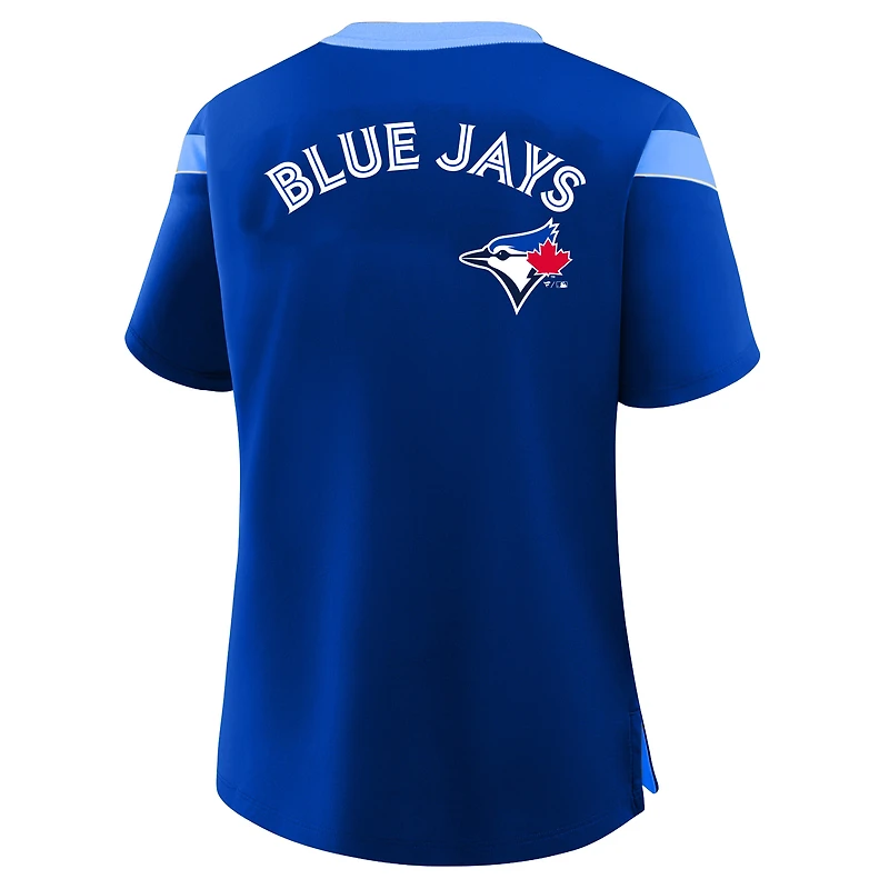 Women's Profile Light Blue Toronto Jays Plus Lace-Up T-Shirt