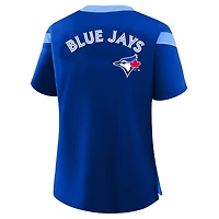 Women's Profile Light Blue Toronto Jays Plus Lace-Up T-Shirt