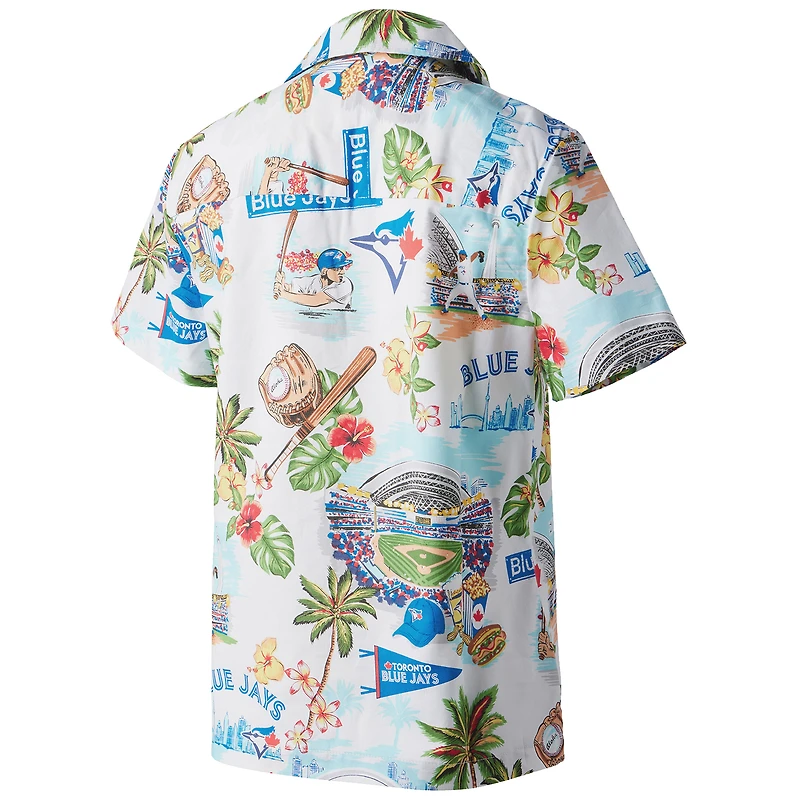 Chemise boutonnée Reyn Spooner des Blue Jays de Toronto pour femmes, blanc