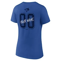 Women's Royal Toronto Blue Jays Hustle Personalized Name & Number V-Neck T-Shirt