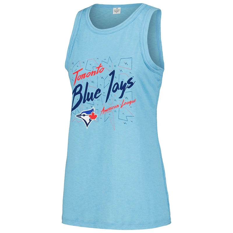 Débardeur à col montant en gaze pour femmes, doux comme un raisin, bleu poudre, Toronto Blue Jays