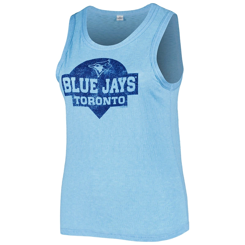 Débardeur en trois mélanges à encolure montante des Blue Jays de Toronto pour femmes, taille plus, doux comme un raisin