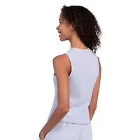 Débardeur côtelé Starter bleu clair pour femme, motif pastel des Blue Jays de Toronto