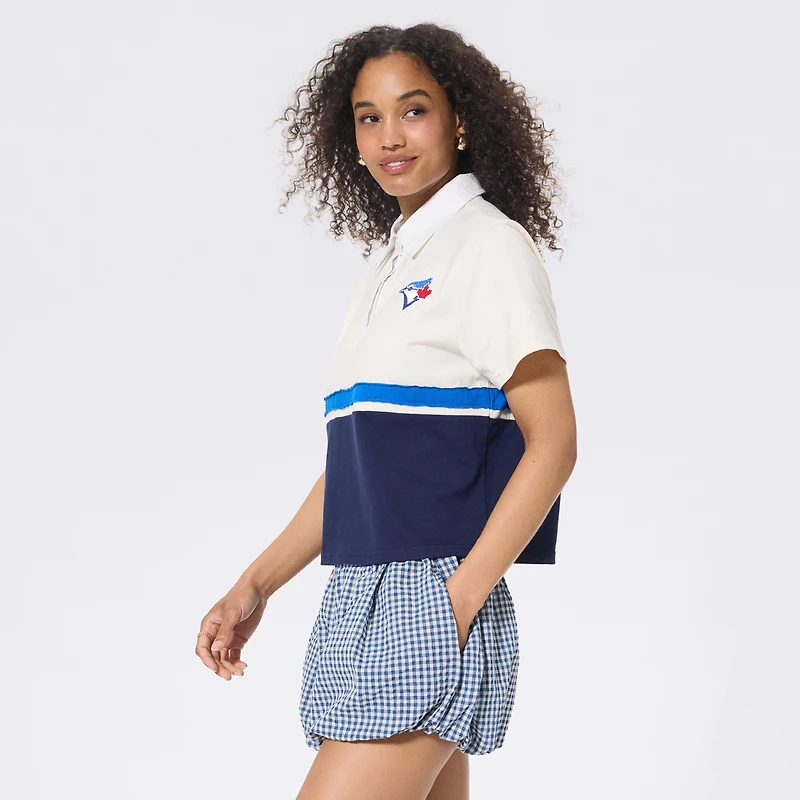 Polo de rugby court Terez Cream pour femme, Toronto Blue Jays