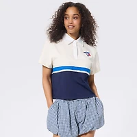 Polo de rugby court Terez Cream pour femme, Toronto Blue Jays