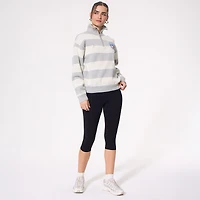 Pull à col zippé Terez Gray Toronto Blue Jays pour femme