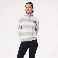 Pull à col zippé Terez Gray Toronto Blue Jays pour femme