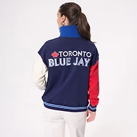Pull à col zippé Terez bleu marine pour femme, motif Blue Jays de Toronto.