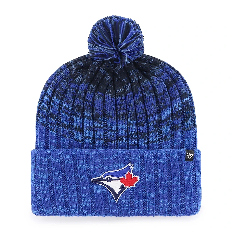 Bonnet en tricot à revers avec pompon Cascade des Blue Jays de Toronto Royal '47 pour jeunes