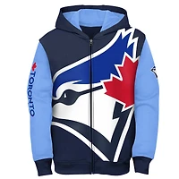 Youth Fanatics Navy/Light Blue Toronto Jays Postcard Full-Zip Hoodie Jacket