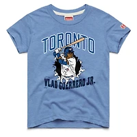 Youth Homage Vladimir Guerrero Jr. Light Blue Toronto Jays Player Graphic Tri-Blend T-Shirt
