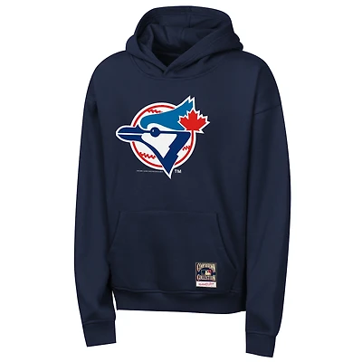 Youth Mitchell & Ness Navy Toronto Blue Jays Retro Logo Hoodie