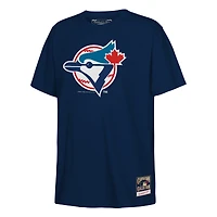 Youth Mitchell & Ness  Navy Toronto Blue Jays Retro Logo T-Shirt