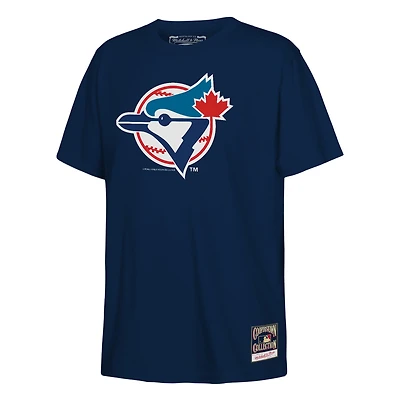 Youth Mitchell & Ness  Navy Toronto Blue Jays Retro Logo T-Shirt
