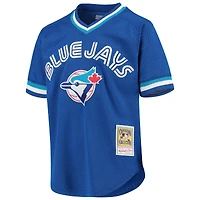 Maillot d'entraînement au bâton en maille pour jeunes Mitchell & Ness Roberto Alomar Royal Toronto Blue Jays Cooperstown Collection