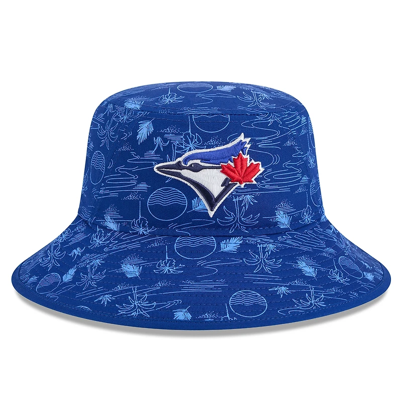 Youth New Era  Royal Toronto Blue Jays 2025 Spring Training All Over Print Bucket Hat