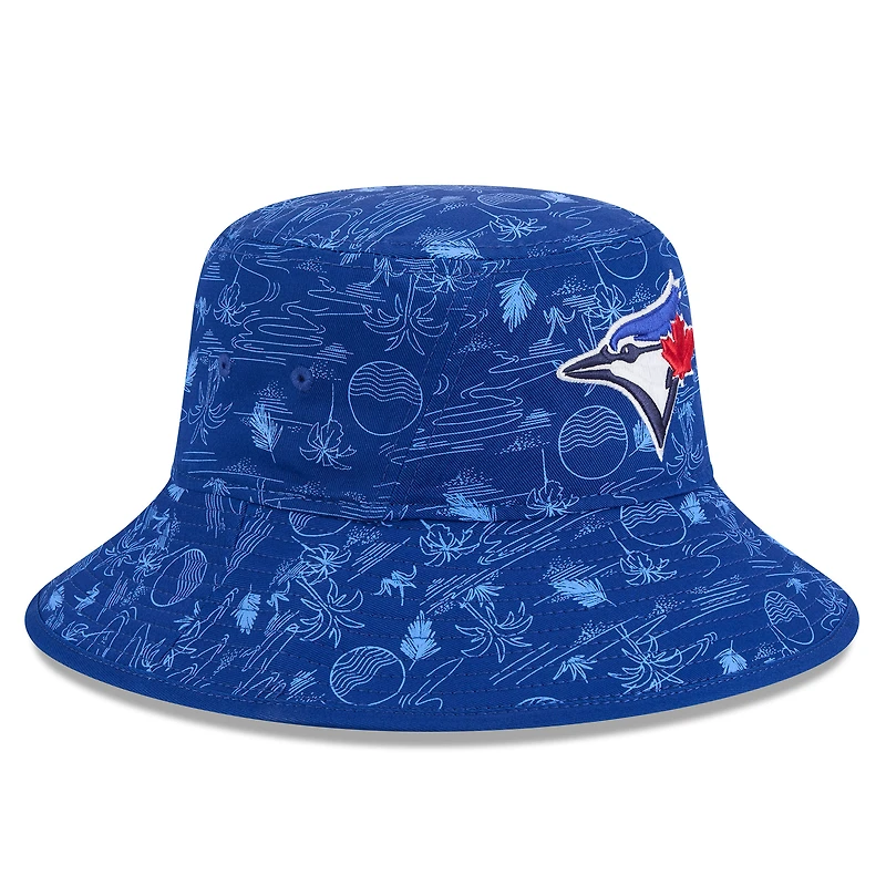 Youth New Era  Royal Toronto Blue Jays 2025 Spring Training All Over Print Bucket Hat