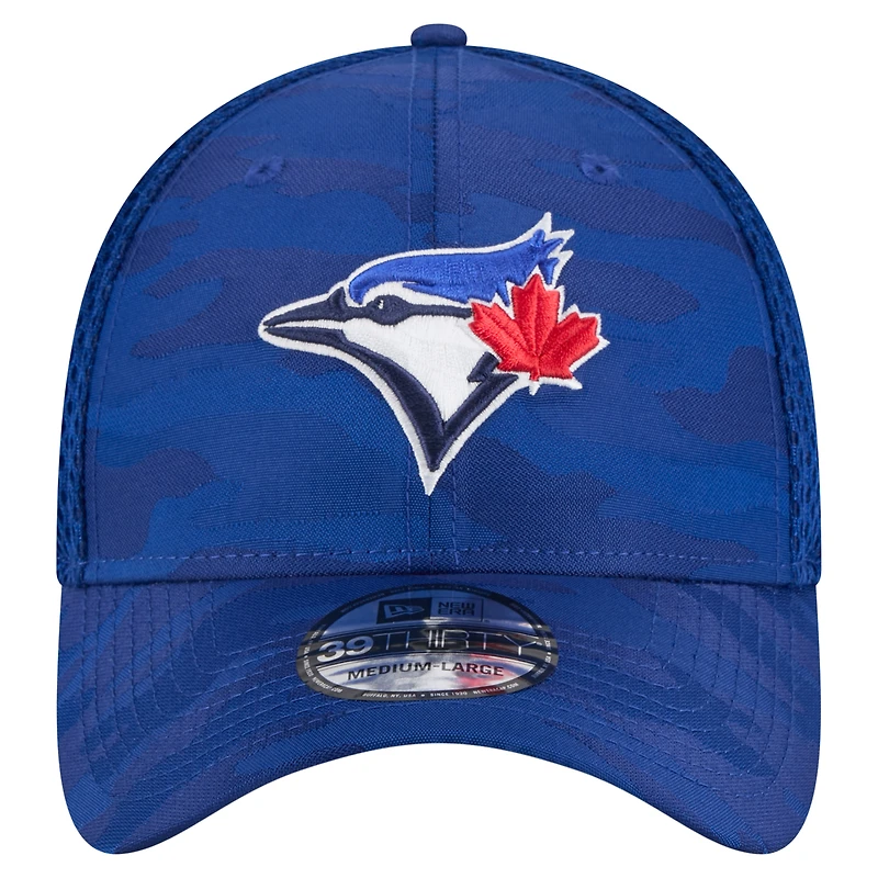 Casquette New Era Royal Toronto Blue Jays Camo 39THIRTY Flex pour jeune
