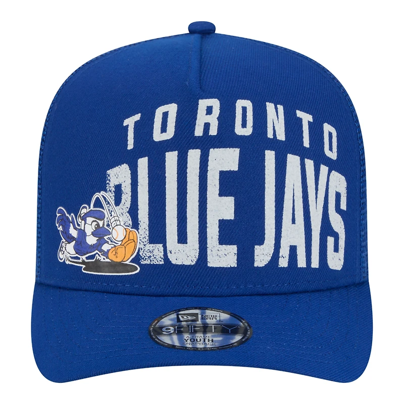 Youth New Era Royal Toronto Blue Jays Logo Fade A-Frame 9FIFTY Snapback Hat