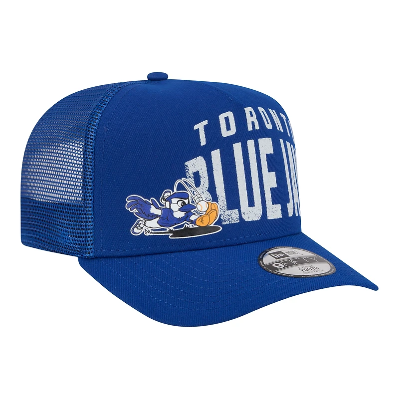 Casquette snapback New Era Royal Toronto Blue Jays Logo Fade A-Frame 9FIFTY pour jeunes