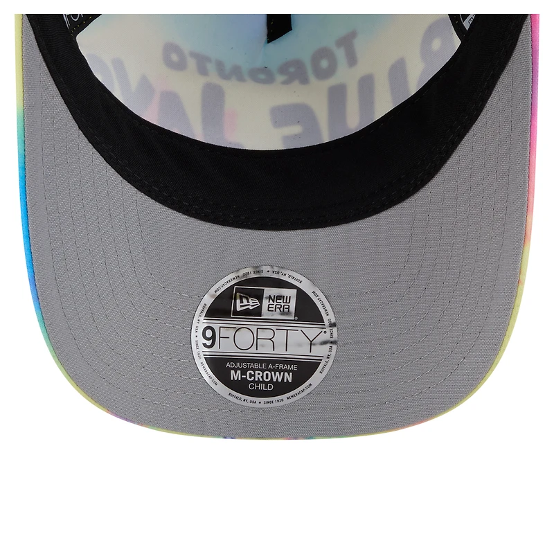 Casquette ajustable New Era Toronto Blue Jays Tie Dye M-Crown 9FORTY pour jeunes