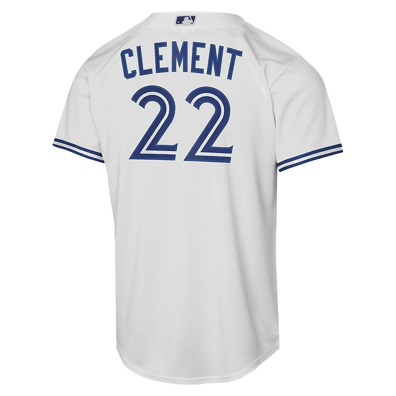 Maillot de base Nike Ernie Clement blanc des Blue Jays Toronto pour jeunes