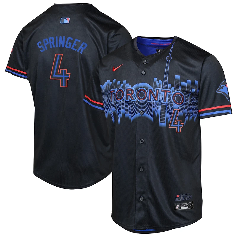 Youth Nike George Springer Navy Toronto Blue Jays City Connect Replica Jersey