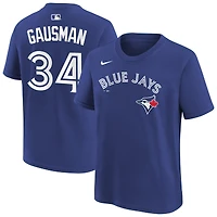 T-shirt Nike pour enfant Kevin Gausman des Blue Jays de Toronto (nom et numéro)