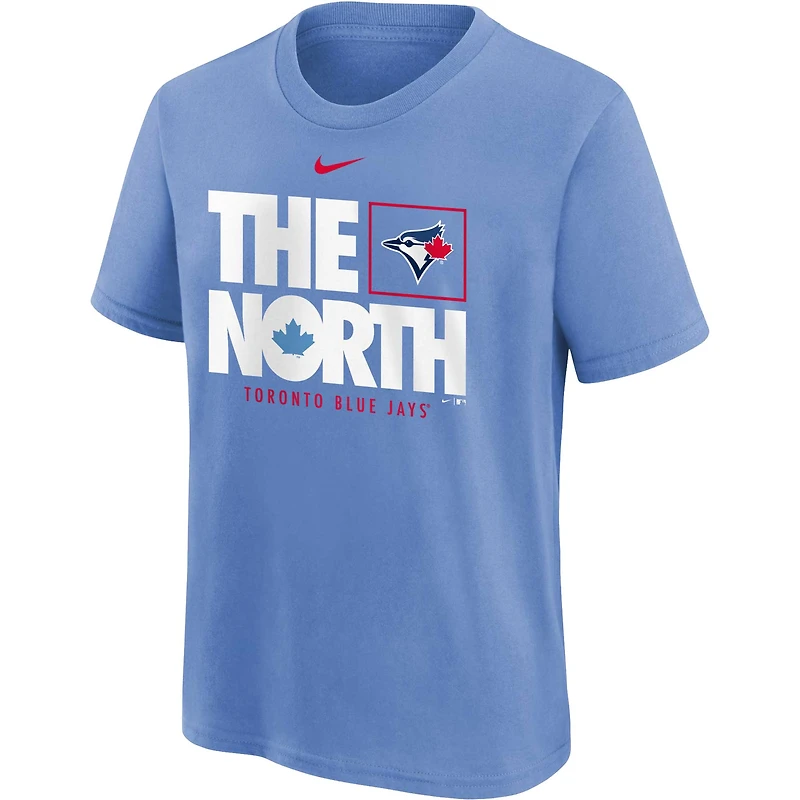 Youth Nike  Powder Blue Toronto Jays Local The North T-Shirt