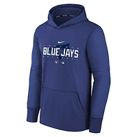 Performance d'avant-match Nike Royal Toronto Blue Jays Authentic Collection pour jeune - Chandail à capuchon