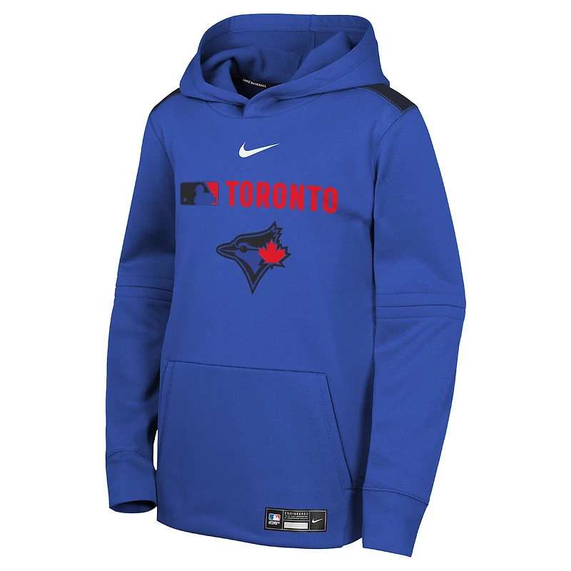 Sweat à capuche Nike Royal Toronto Blue Jays City Connect Authentic Collection Performance pour jeune
