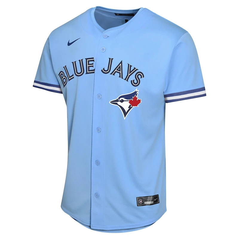 Maillot de match joueur alternatif des Blue Jays Toronto, Nike, Vladimir Guerrero Jr., bleu poudre, pour jeunes