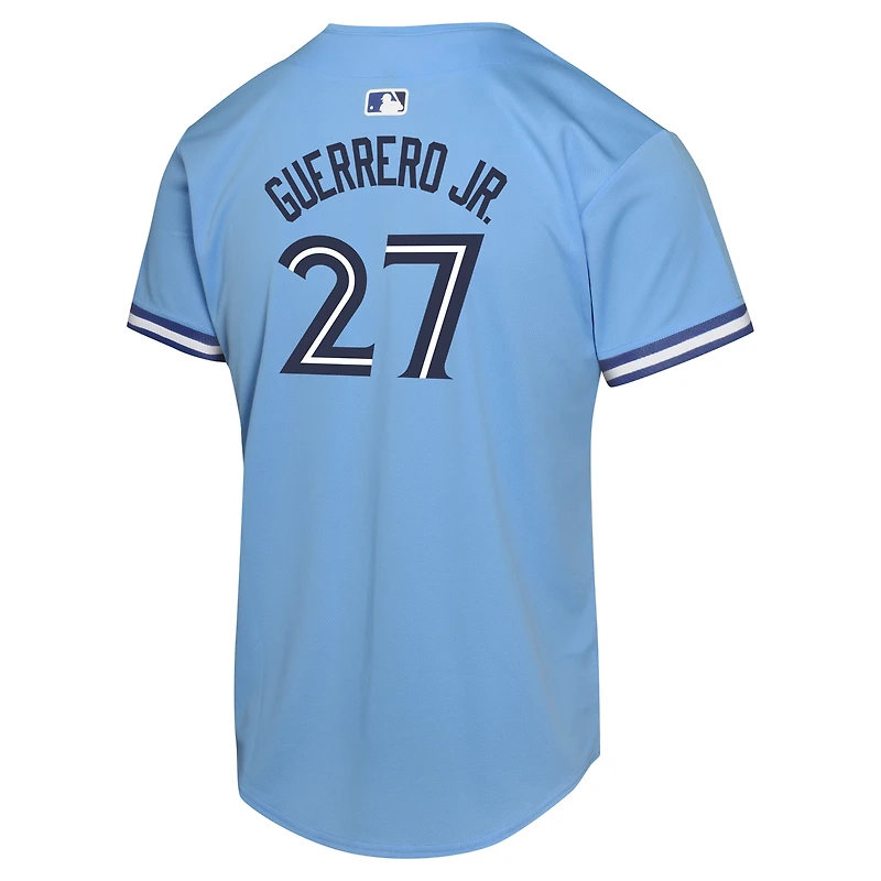 Maillot de match joueur alternatif des Blue Jays Toronto, Nike, Vladimir Guerrero Jr., bleu poudre, pour jeunes