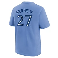 Youth Nike Vladimir Guerrero Jr. Powder Blue Toronto Jays Name & Number T-Shirt