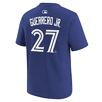 Youth Nike Vladimir Guerrero Jr. Royal Toronto Blue Jays Name & Number T-Shirt