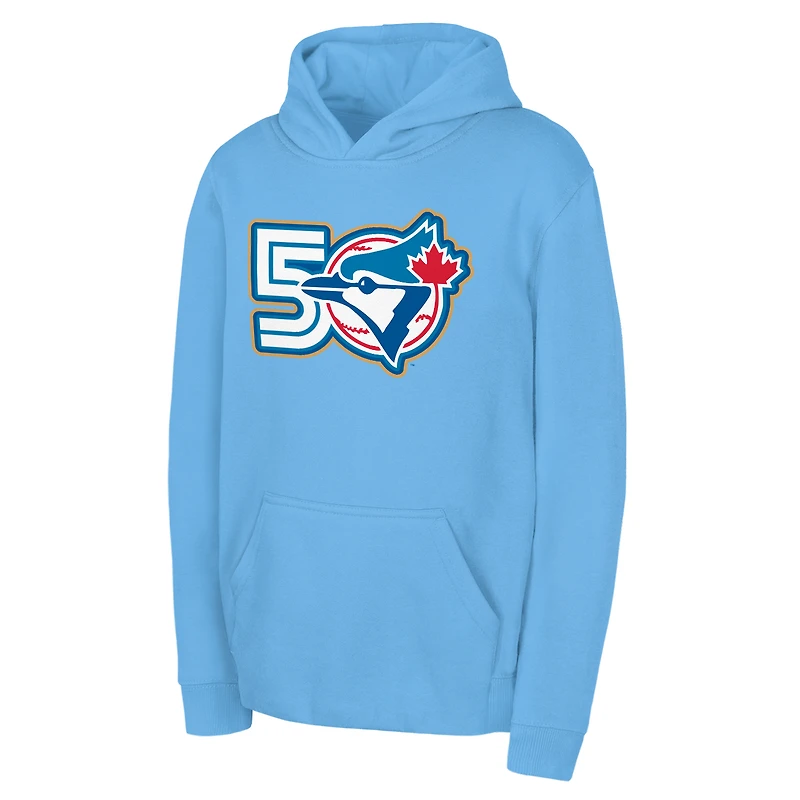 Youth Outerstuff Light Blue Toronto Jays 50th Season Fleece Hoodie