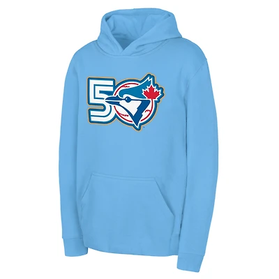Youth Outerstuff Light Blue Toronto Jays 50th Season Fleece Hoodie