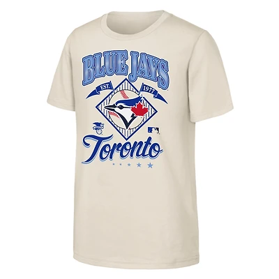 T-shirt Outerstuff Natural Triple Hit pour jeunes des Blue Jays de Toronto