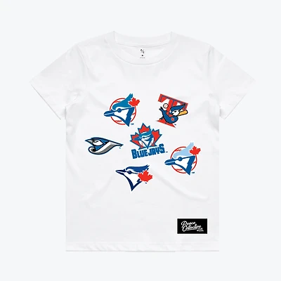 Youth Peace Collective White Toronto Blue Jays Vintage All Logo T-Shirt