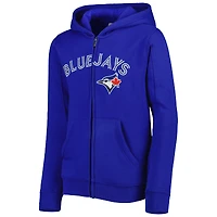 Youth Royal Toronto Blue Jays Wordmark Full-Zip Fleece Hoodie