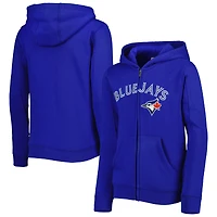 Youth Royal Toronto Blue Jays Wordmark Full-Zip Fleece Hoodie