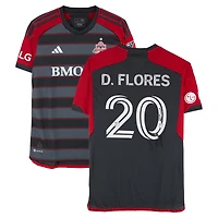 Maillot adidas noir dédicacé par Deiby Flores du Toronto FC, numéro 20, utilisé lors du match de la saison 2024 de la MLS - Taille L