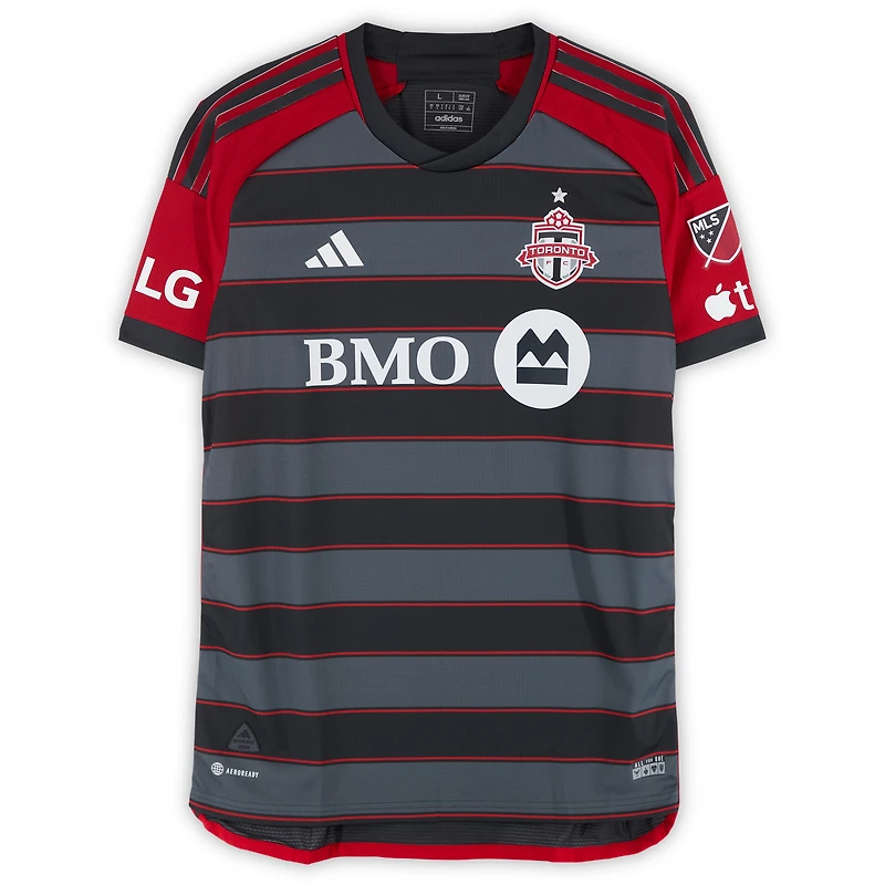 Maillot adidas noir dédicacé par Deiby Flores du Toronto FC, numéro 20, utilisé lors du match de la saison 2024 de la MLS - Taille L