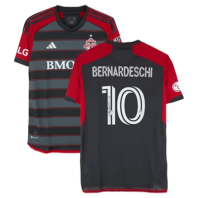 Maillot adidas noir numéro 10 dédicacé par Federico Bernardeschi du Toronto FC lors de la saison 2024 de la MLS - Taille L